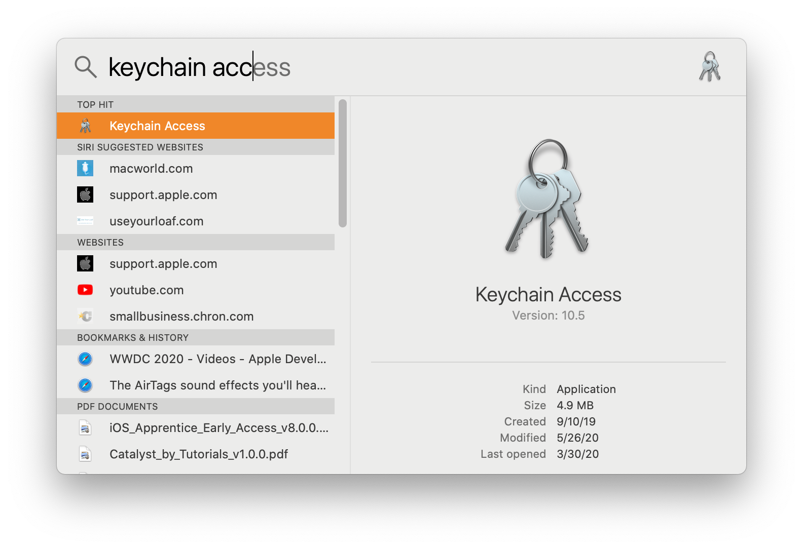 access keychain for mac